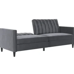 Dorel Home Celine - 3-zits slaapbank in antraciet fluweel Online