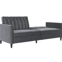 Dorel Home Celine - 3-zits slaapbank in antraciet fluweel Online