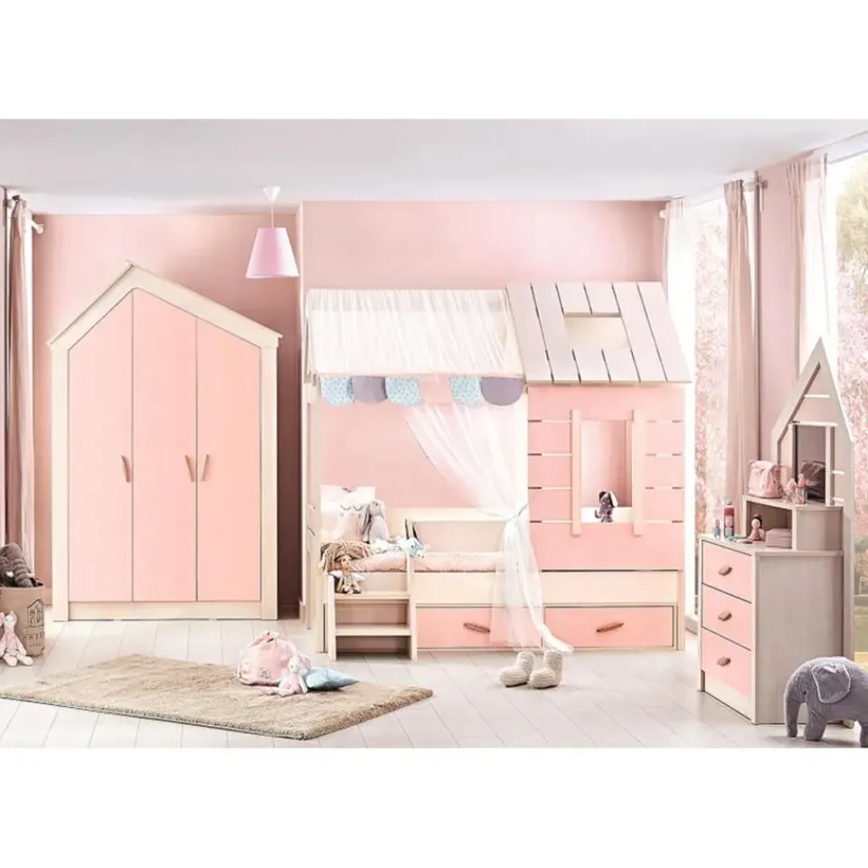Merkloos Cento Pink bedhuisje kinderbed meisjeskamer 200 x 90 cm New