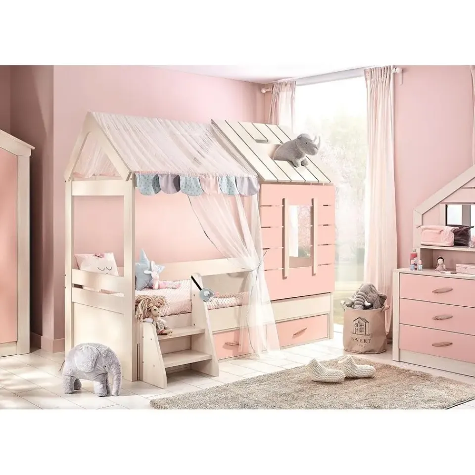 Merkloos Cento Pink bedhuisje kinderbed meisjeskamer 200 x 90 cm New