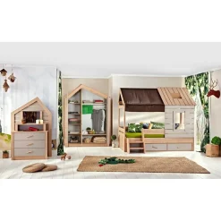 Merkloos Cento stapelbed bedhuisje kinderkamer 200x90 - 200x100 cm New