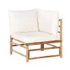 Beliani CERRETO - Hoekmodule tuin - Wit - Bamboe Best