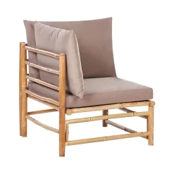 Beliani CERRETO - Hoekmodule tuin - Taupe - Bamboe Outlet