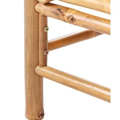 Beliani CERRETO - Hoekmodule tuin - Taupe - Bamboe Outlet