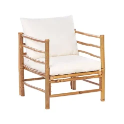 Beliani CERRETO - Loungeset 6-zits hoekbank - Wit - Bamboehout Hot