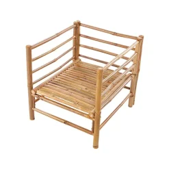 Beliani CERRETO - Loungeset 6-zits hoekbank - Wit - Bamboehout Hot