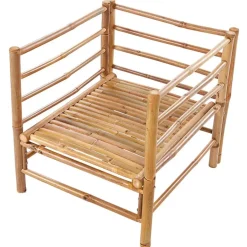 Beliani CERRETO - Loungeset 6-zits hoekbank - Wit - Bamboehout Hot