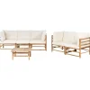 Beliani CERRETO - Loungeset 5-zits met salontafel - Wit - Bamboehout Best