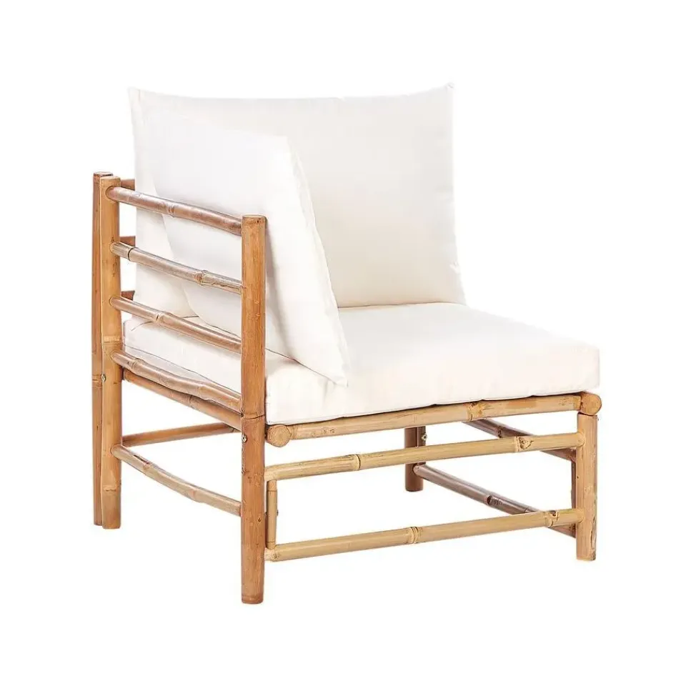 Beliani CERRETO - Loungeset 5-zits met salontafel - Wit - Bamboehout Best