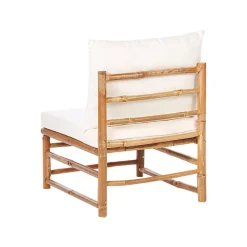 Beliani CERRETO - Loungeset 5-zits met salontafel - Wit - Bamboehout Best