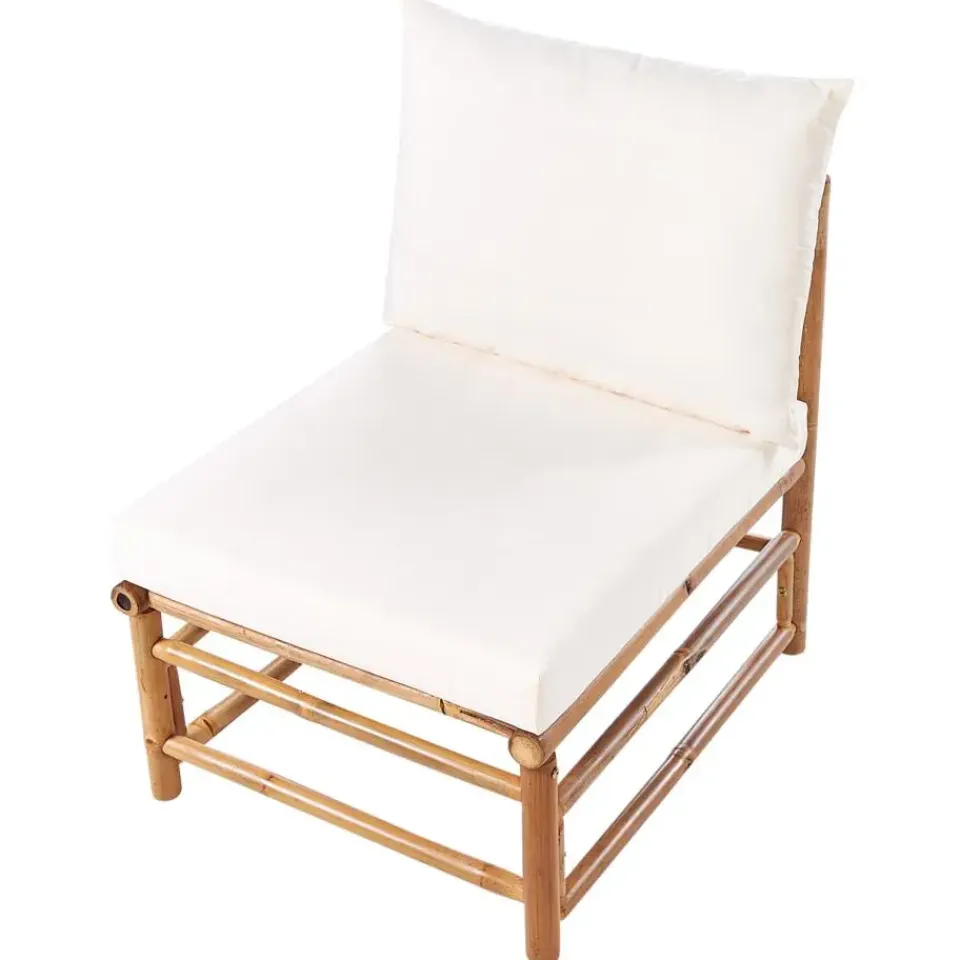 Beliani CERRETO - Loungeset 5-zits met salontafel - Wit - Bamboehout Best