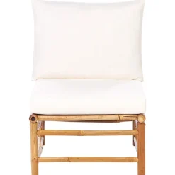 Beliani CERRETO - Loungeset 5-zits met fauteuil - Wit - Bamboehout