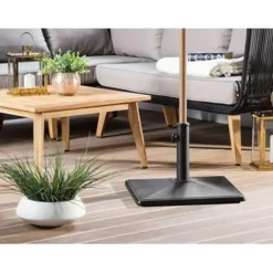 Beliani CERVO - Parasolvoet - Zwart - Beton Outlet