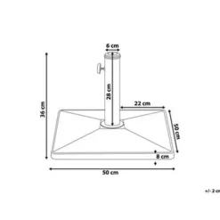 Beliani CERVO - Parasolvoet - Zwart - Beton Outlet