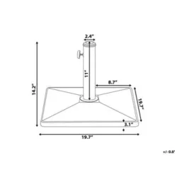 Beliani CERVO - Parasolvoet - Zwart - Beton Outlet
