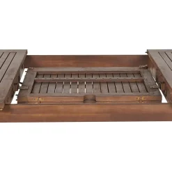 Beliani CESANA - Tuintafel - Donkerhout - 100 x 180/240 cm - Acaciahout Outlet