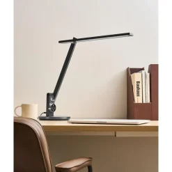 Leen Bakker CETUS - Bureaulamp LED - Grijs - Synthetisch materiaal Discount