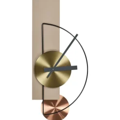 Leen Bakker CEVINS - Wandklok - Beige - Staal