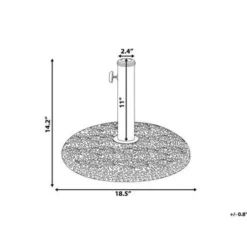 Beliani CEVO - Parasolvoet - Wit - Beton New