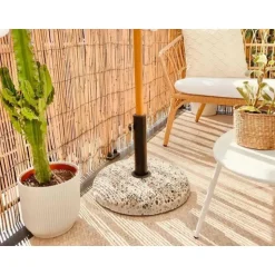 Beliani CEVO - Parasolvoet - Wit - Beton New