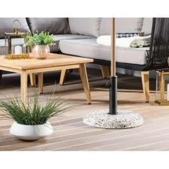 Beliani CEVO - Parasolvoet - Wit - Beton New