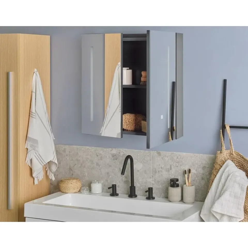 Beliani CHABUNCO - Badkamermeubel - Zwart - Multiplex Online