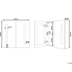 Beliani CHABUNCO - Badkamermeubel - Zwart - Multiplex Online