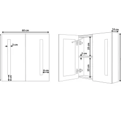 Beliani CHABUNCO - Badkamermeubel - Zwart - Multiplex Online