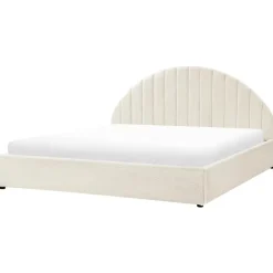 Beliani CHADENET - Tweepersoonsbed - Gebroken wit - 180 x 200 cm - Bouclé Online