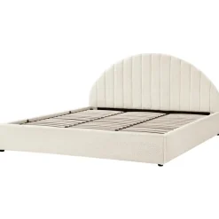 Beliani CHADENET - Tweepersoonsbed - Gebroken wit - 180 x 200 cm - Bouclé Online