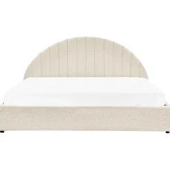 Beliani CHADENET - Tweepersoonsbed - Gebroken wit - 180 x 200 cm - Bouclé Online