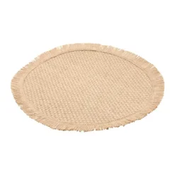 Chaks Placemat - D38 cm - gevlochten - beige - bohemian Outlet