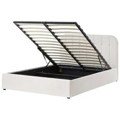 Leen Bakker CHALLANS - Bed met opbergruimte - Off-white - 140 x 200 cm - Stof Clearance