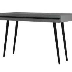 Loft24 Chantal - Bureau met 2 laden grijs en zwart spaanplaat Sale