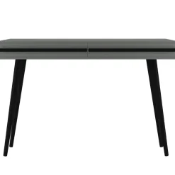 Loft24 Chantal - Bureau met 2 laden grijs en zwart spaanplaat Sale