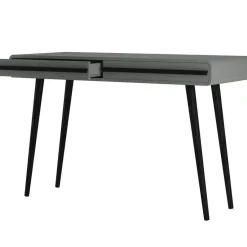 Loft24 Chantal - Bureau met 2 laden grijs en zwart spaanplaat Sale