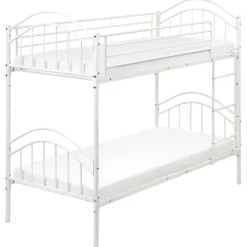 Beliani CHARTRES - Stapelbed - Wit - 90 x 200 cm - Metaal Online