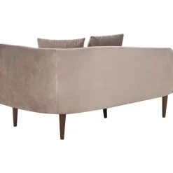 Beliani CHAUMONT - Chaise longue - Taupe - Rechterzijde - Fluweel