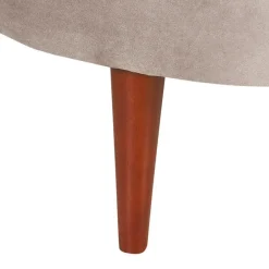 Beliani CHAUMONT - Chaise longue - Taupe - Rechterzijde - Fluweel