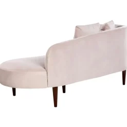 Beliani CHAUMONT - Chaise longue - Roze - Rechterzijde - Fluweel Discount