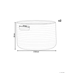 Beliani CHINIOT - Mand set van 2 - Beige - Katoen Hot