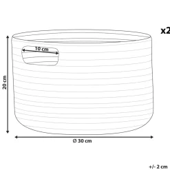 Beliani CHINIOT - Mand set van 2 - Beige - Katoen Hot