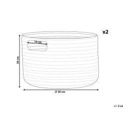 Beliani CHINIOT - Mand set van 2 - Blauw - Katoen