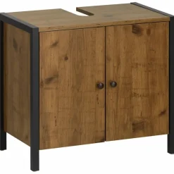 Loft24 Chris - Badmeubel 61 cm 2-deurs eiken/zwart New