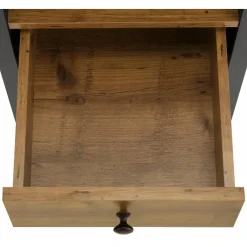 Loft24 Chris - Kast 1 glazen deur, 1 spaanplaatdeur in eiken/zwart Hot