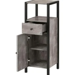 Loft24 Chris - Kast met 1 lade en 2 zwarte spaanplaatdeuren Hot