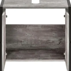 Loft24 Chris - Onderkast met 2 deuren van beton/zwarte spaanplaat 60 cm Sale