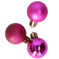 Christmas Decoration kerstballen - 20x st - 4 cm - fuchsia roze Outlet