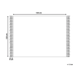 Beliani CHYAMA - Plaid - Zwart - 125 x 150 cm - Katoen New