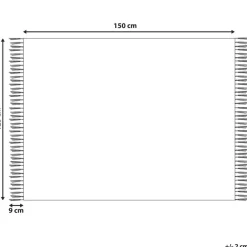 Beliani CHYAMA - Plaid - Zwart - 125 x 150 cm - Katoen New